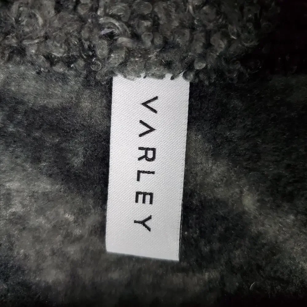 Varley Black Zebra Stripes Napoli Sherpa Jacket Size Small